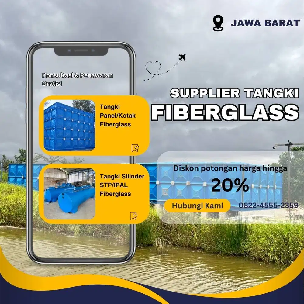 Tangki Fiberglass-Panel Tank, Roof Tank & Ground Tank Pangandaran
