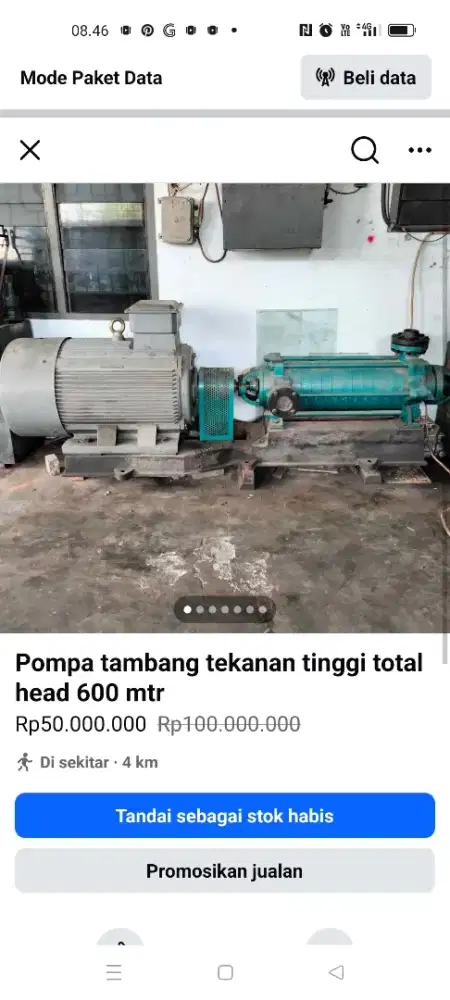 Pompa air untuk tambang