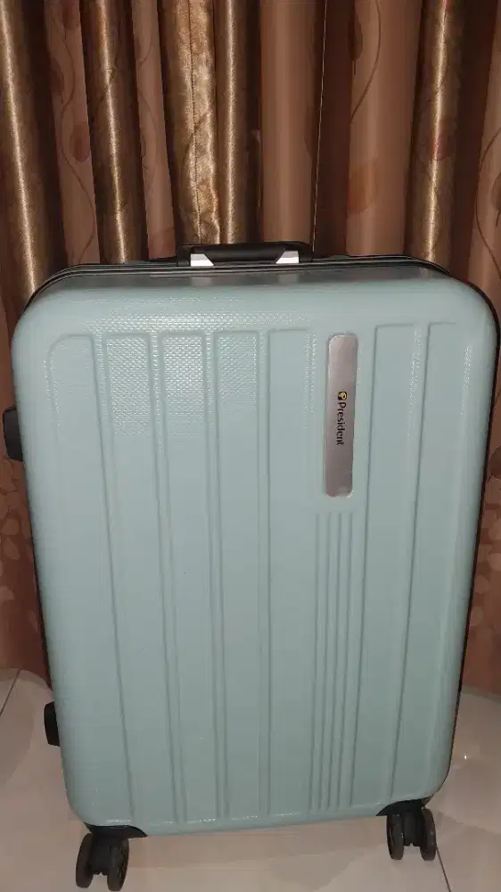 Koper baru President Original Hardcase Pastel Blue–Kondisi Mulus, Nego