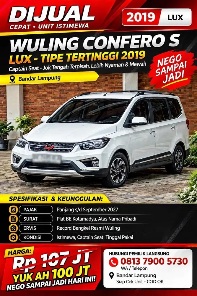 Wuling confero s lux