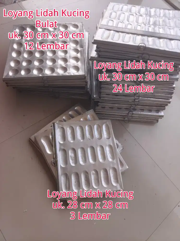 Jual Loyang Lidah Kucing UK 30 cm x 30 cm : 39 Lembar