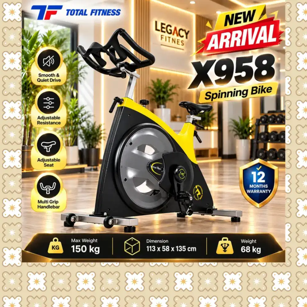 Sepeda statis Spinning Bike TOTAL FITNES X958 alat fitnes YNF-327