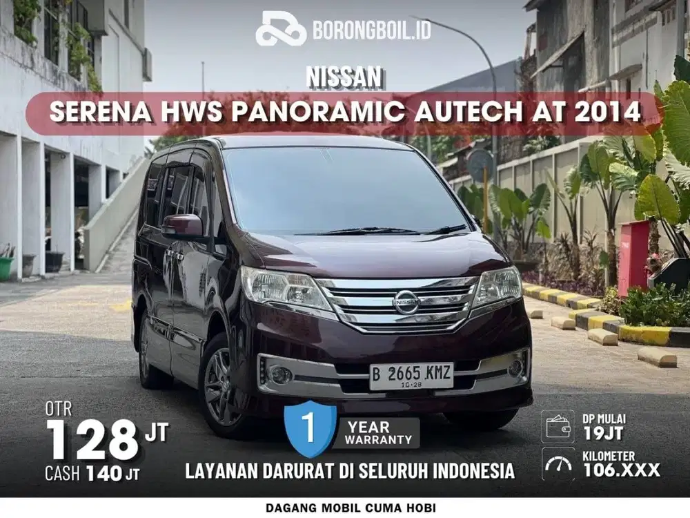 TERMURAH || NISSAN SERENA HWS PANORAMIC AUTECH AT 2014 BURGUNDY