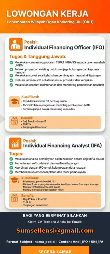 LOKER UNTUK PENEMPATAN OGAN KOMERING ULU