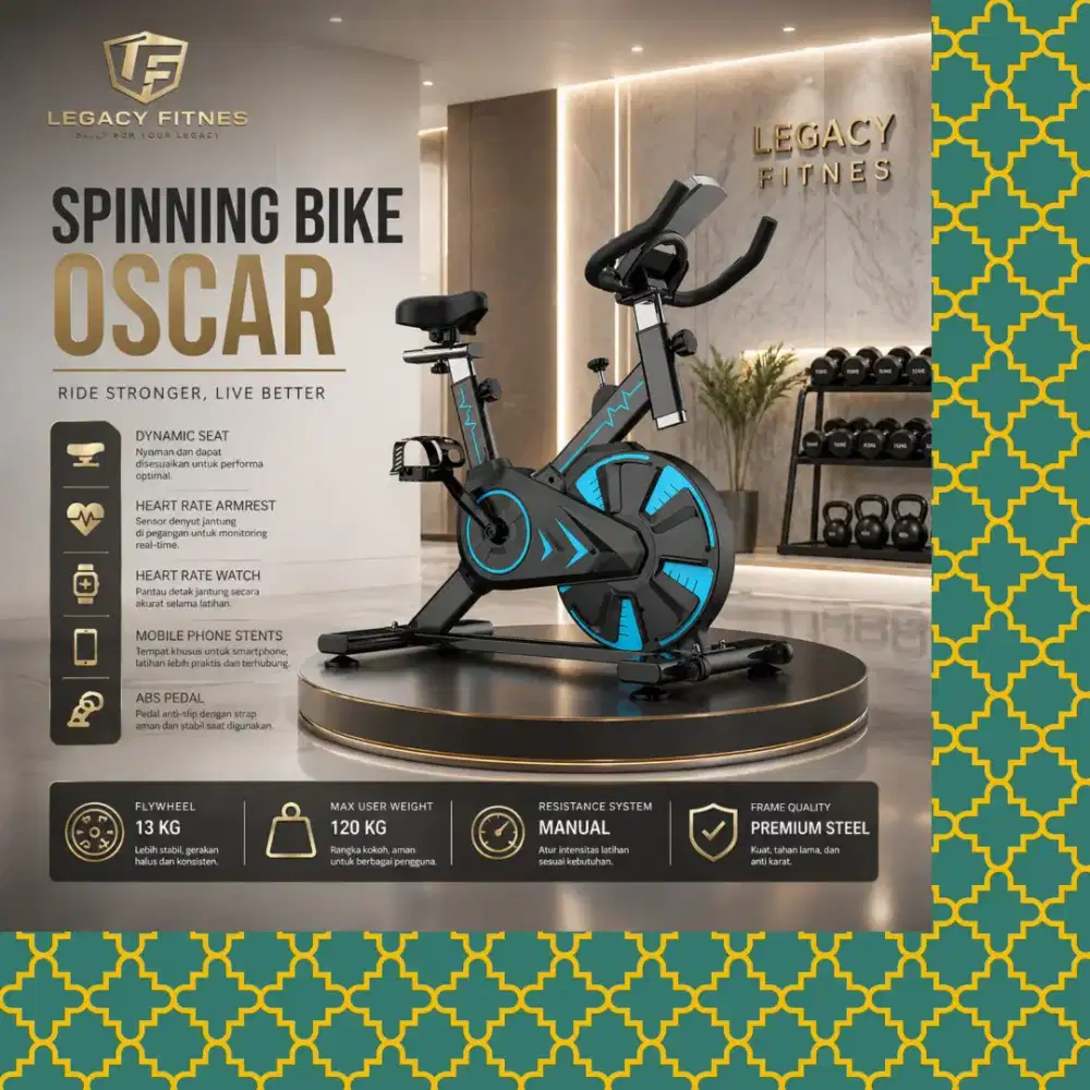 Sepeda statis Spinning Legacy Oscar alat kebugaran CXP-647