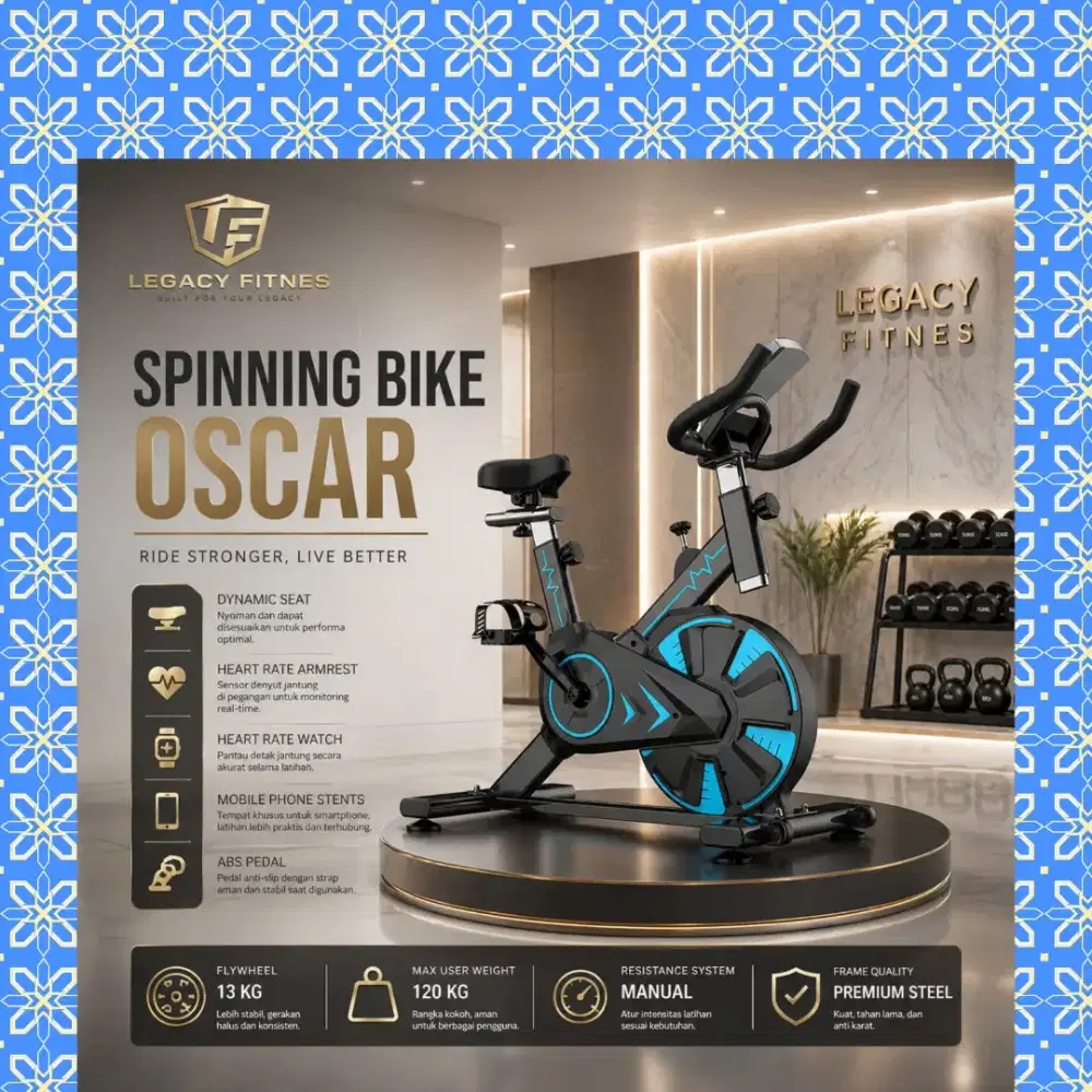 Sepeda statis Spinning Legacy Oscar alat kebugaran CXP-647