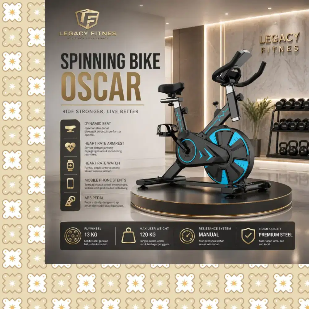 Sepeda statis Spinning Legacy Oscar alat kebugaran CXP-647