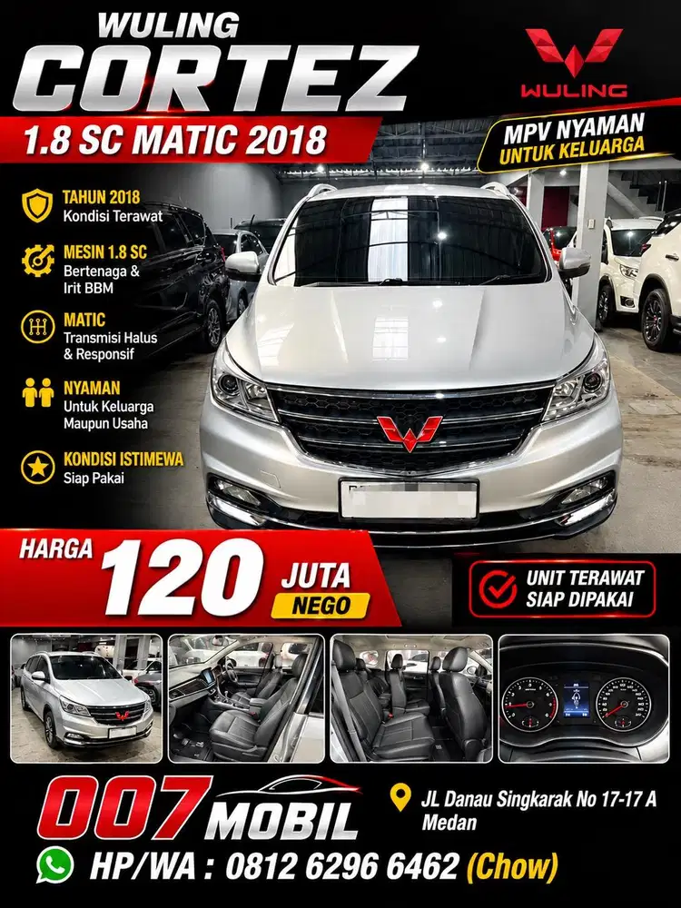 Wuling Cortez 1,8 SC Matic 2018,2019,2020, Avanza 2012,2013