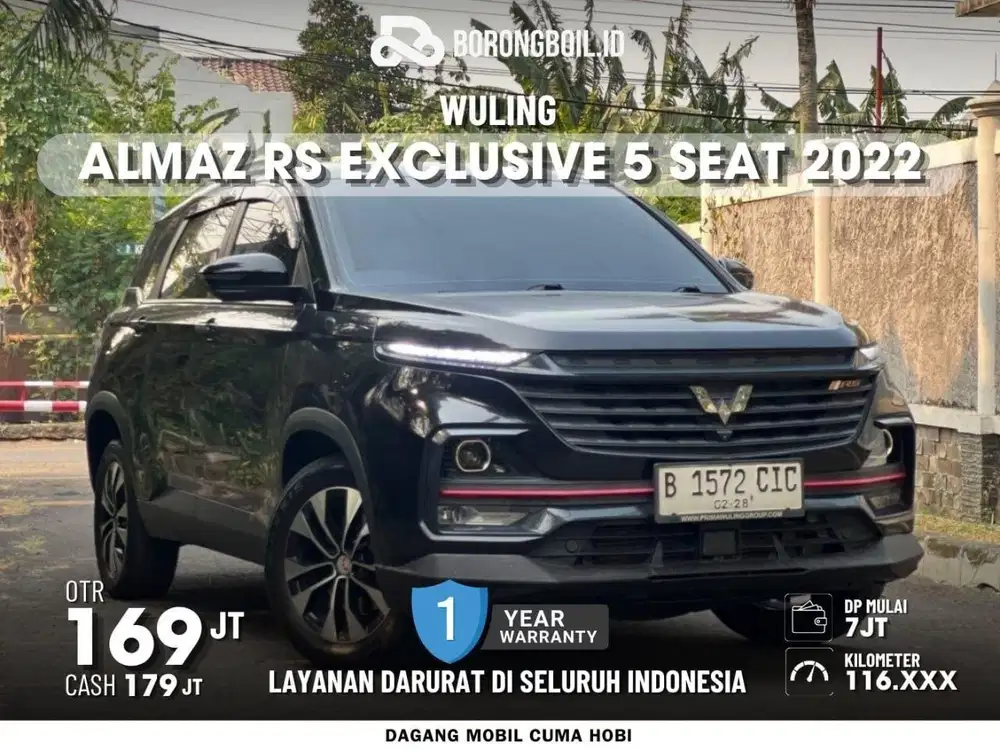 TERMURAH WULING ALMAZ RS EXCLUSIVE 5 SEATER 2022 HITAM SIAP PAKAI