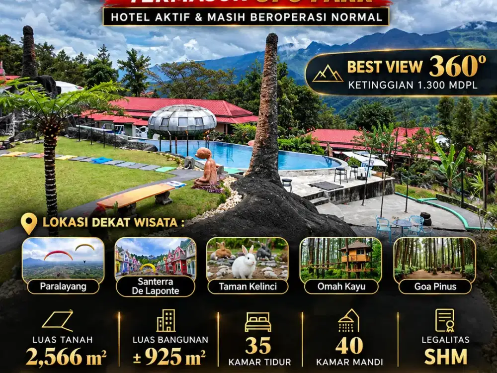 Hotel 5 lantai di Paralayang Pujon Batu Malang