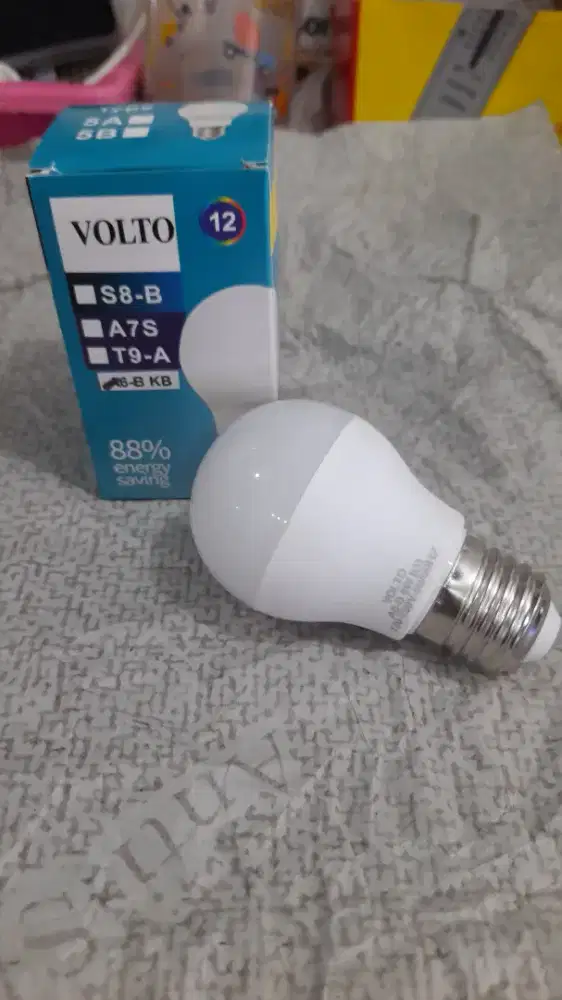 Lampu Votlo 5 watt- 1 Lampu 3 warna (Ungu,Biru,kuning) Garansi 1 Tahun