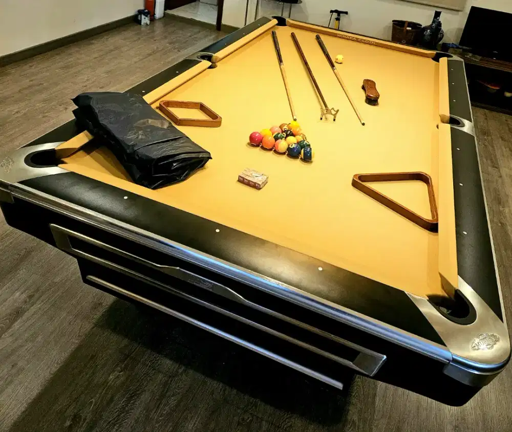 Jual Meja Billiard Import 9 ft second, MURREY Gold Crown V original