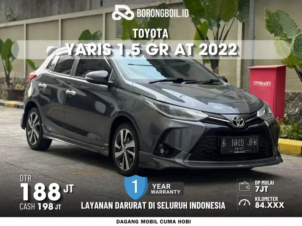 DP MULAI 7 JUTA TOYOTA YARIS 1.5 GR AT 2022