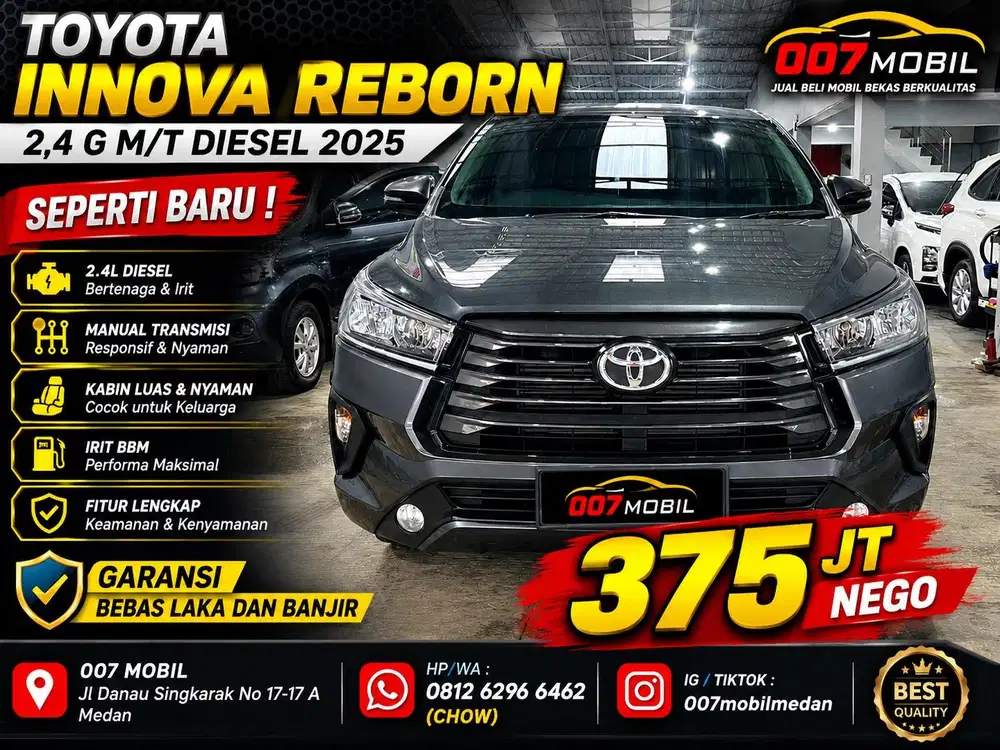 Innova Reborn 2,4 G Manual Diesel 2025, 2024, 2023. Fortuner 2017,2018