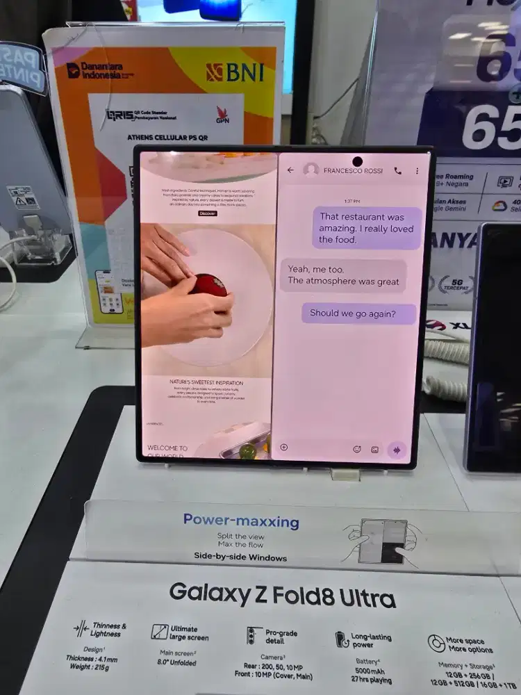 TERMURAH!! SAMSUNG Z FOLD 8 ULTRA 12/256GB GARANSI RESMI 1 TAHUN!!