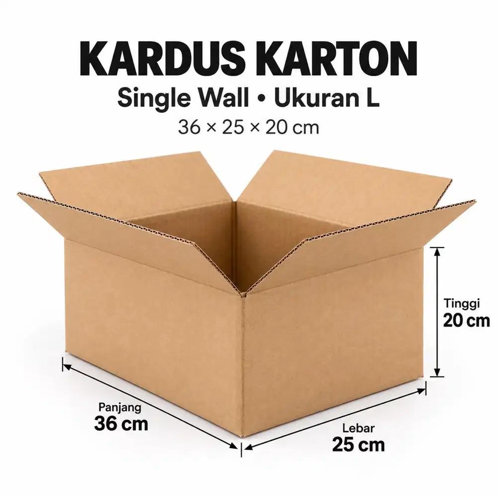 Kardus Box Packing Dus Cardboard Single Layer Coklat Polos