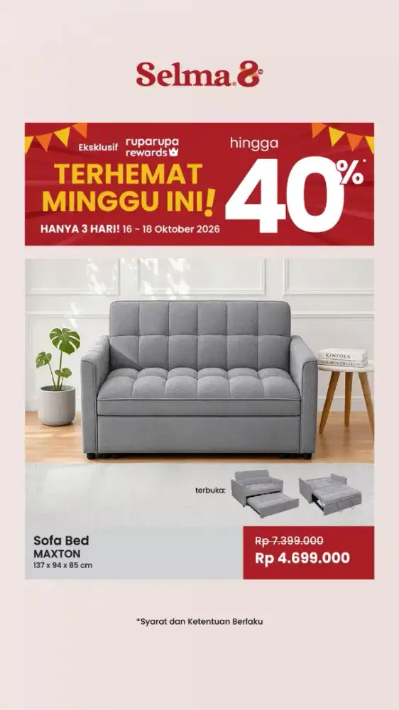 MAXTON SOFA SLEEPER GREY