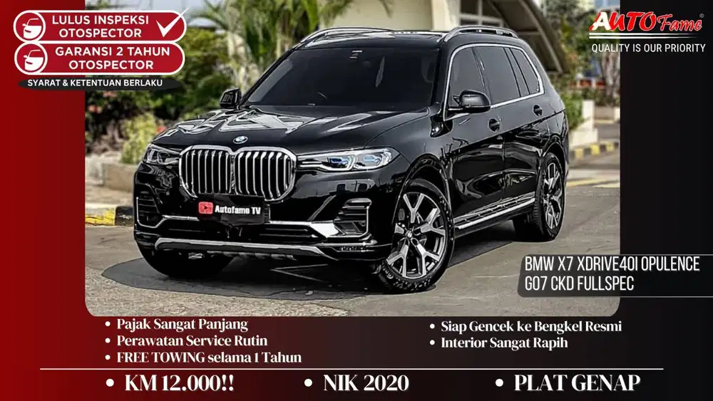 KM12RB BMW X7 xDrive40i Opulence G07 CKD Fullspec Black On Havana NIK