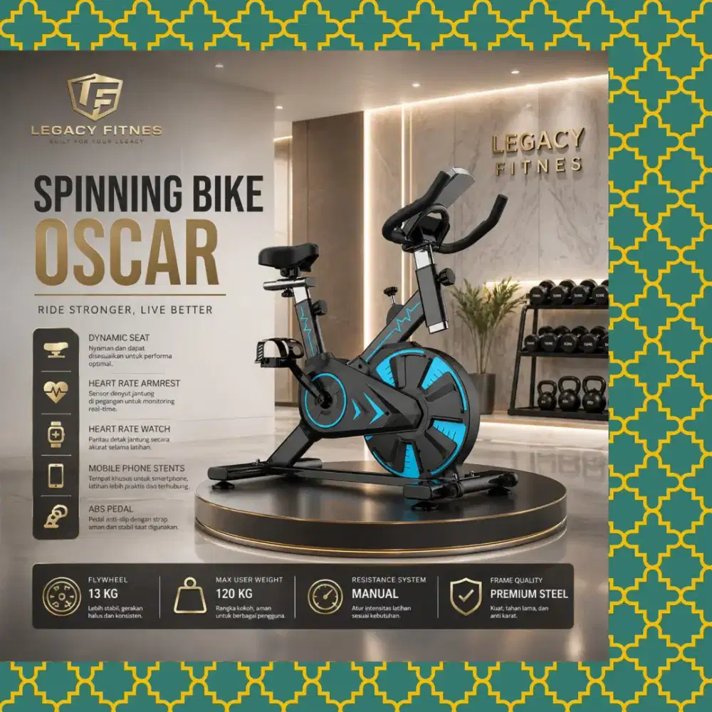 Sepeda statis Spinning Legacy Oscar alat kebugaran CXP-647