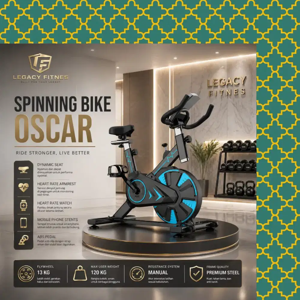 Sepeda statis Spinning Legacy Oscar alat kebugaran CXP-647