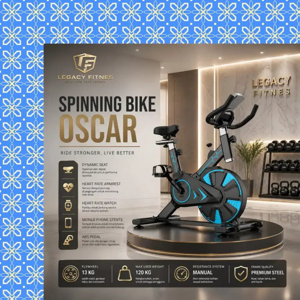 Sepeda statis Spinning Legacy Oscar alat kebugaran CXP-647