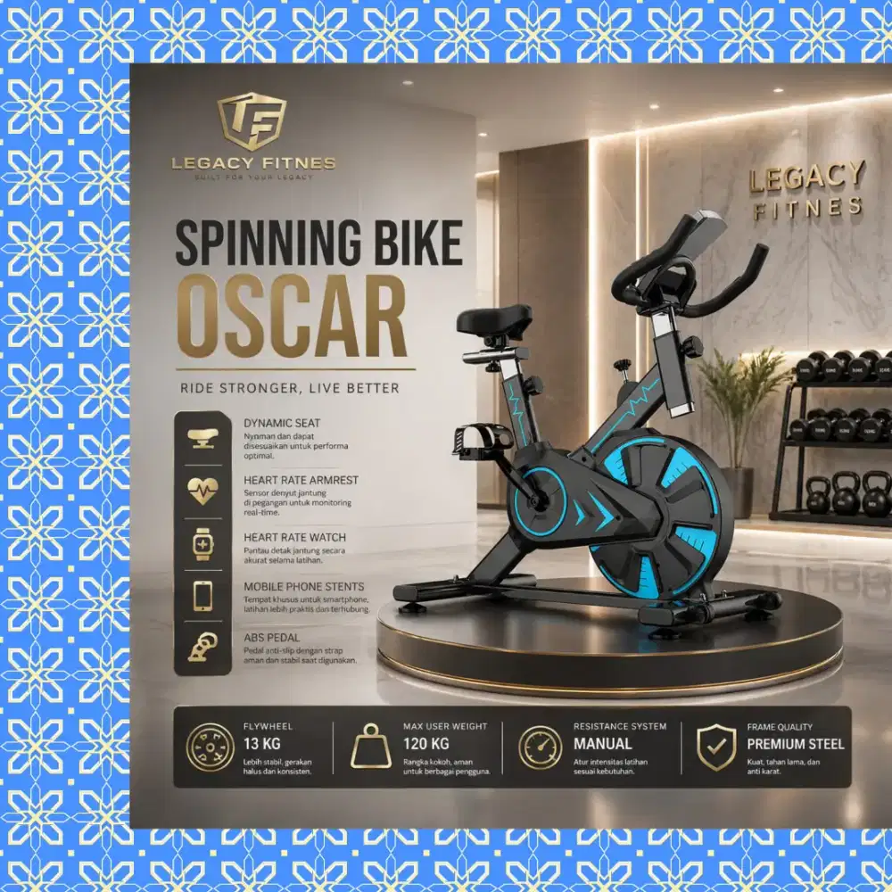 Sepeda statis Spinning Legacy Oscar alat kebugaran CXP-647