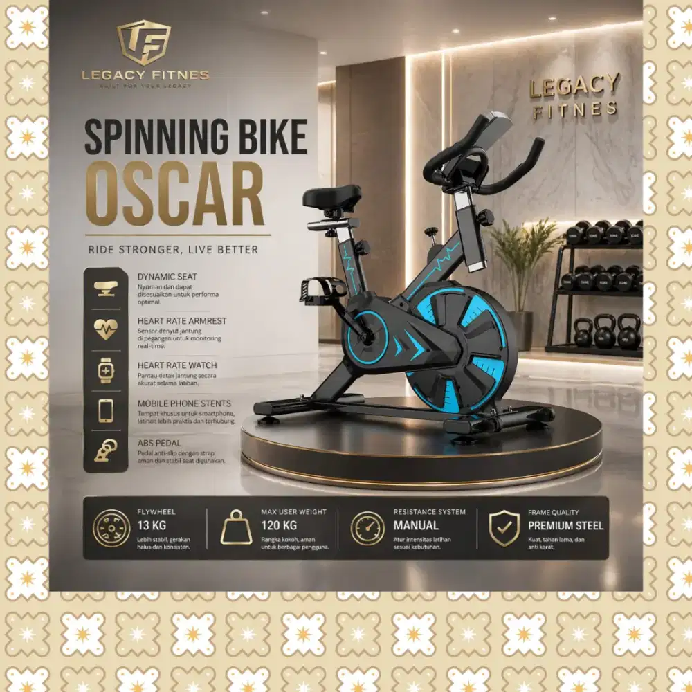 Sepeda statis Spinning Legacy Oscar alat kebugaran CXP-647