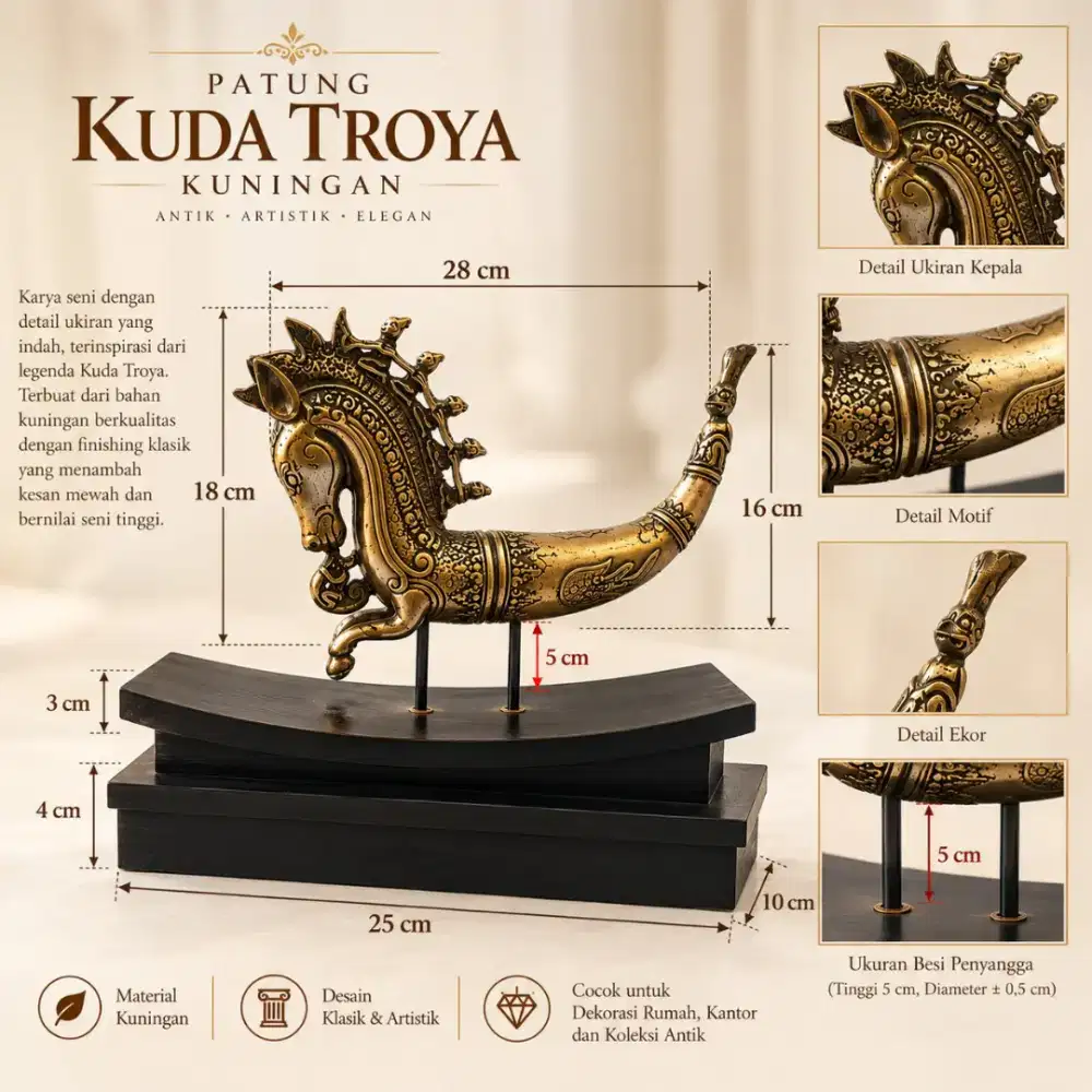 Dijual Pajangan Kuda Troya