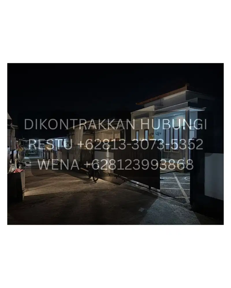Dikontrakkan Rumah Tipe 32, 2 Kamar, 1 Kamar Mandi Baru Siap Huni