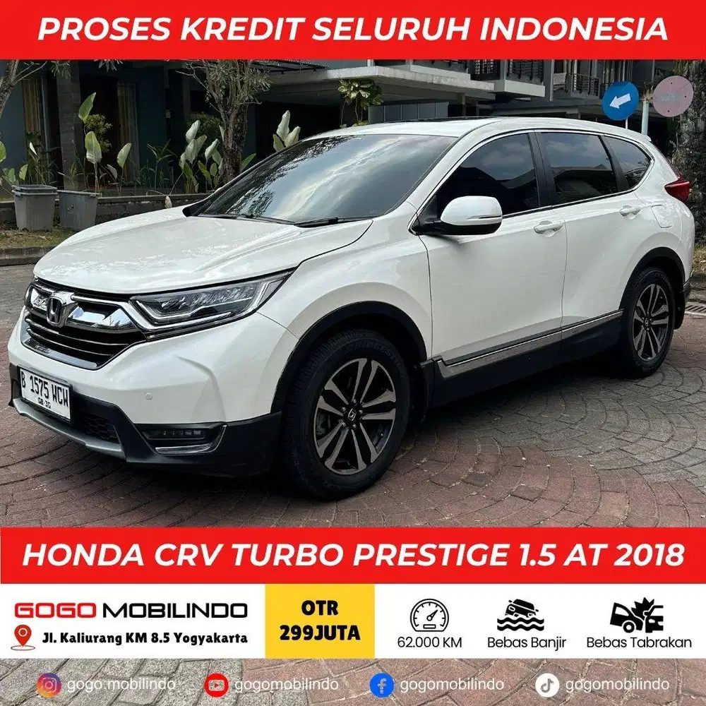 HONDA CRV TURBO PRESTIGE 1.5 AT 2018 PUTIH PEMAKAIAN 2019