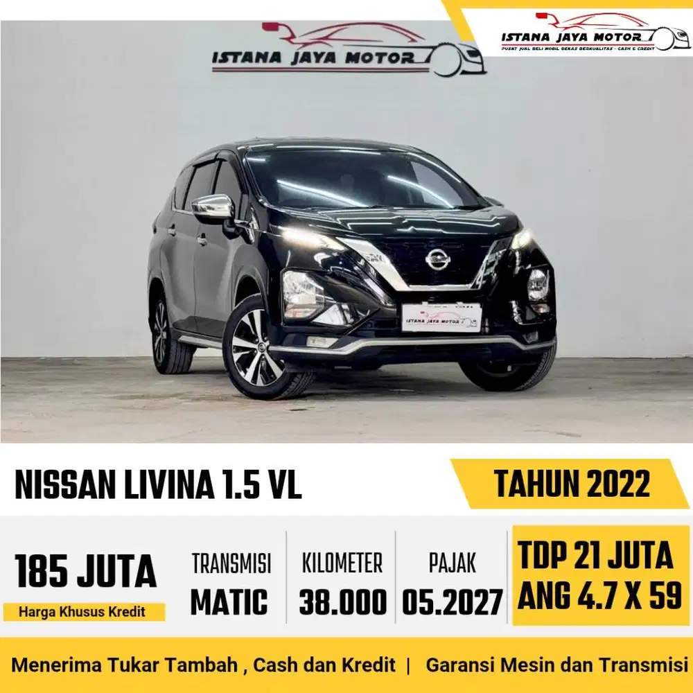 [KM 38RB] Nissan Livina VL 1.5 Automatic 2022 Hitam