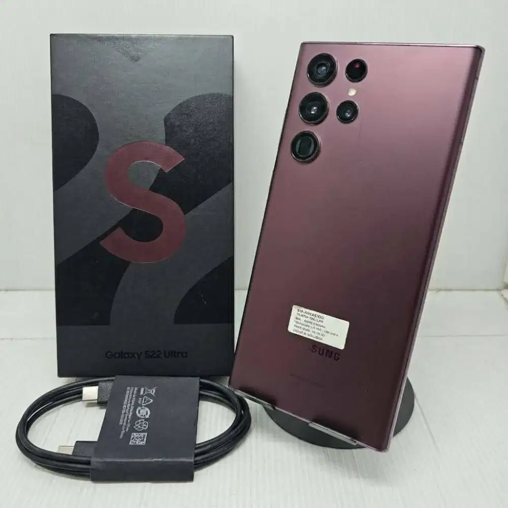 TERMURAH!  SAMSUNG GALAXY S22 ULTRA 5G 12/256 BURGUNDY NO MINUS  FULLS