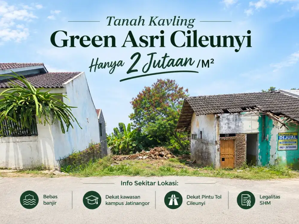 Tanah SHM Siap Bangun di Cileunyi, Bisa Diangsur 12 Kali