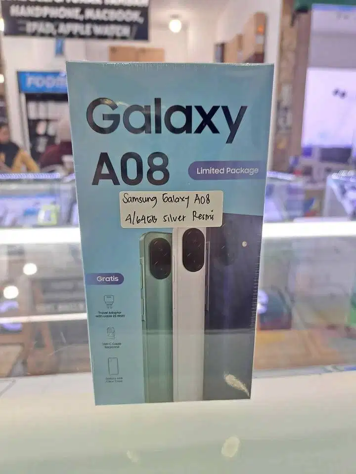 Samsung Galaxy A08 4/64GB Silver New Segel Garansi Resmi