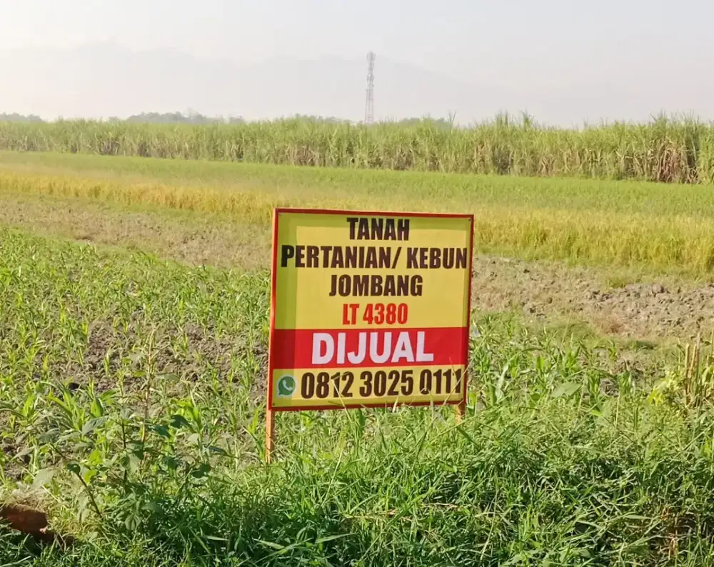 Lahan pertanian , subur , nol jalan aspal