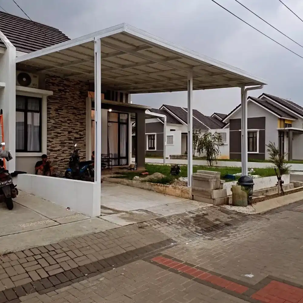 Kanopi Bajaringan atap upvc single layer