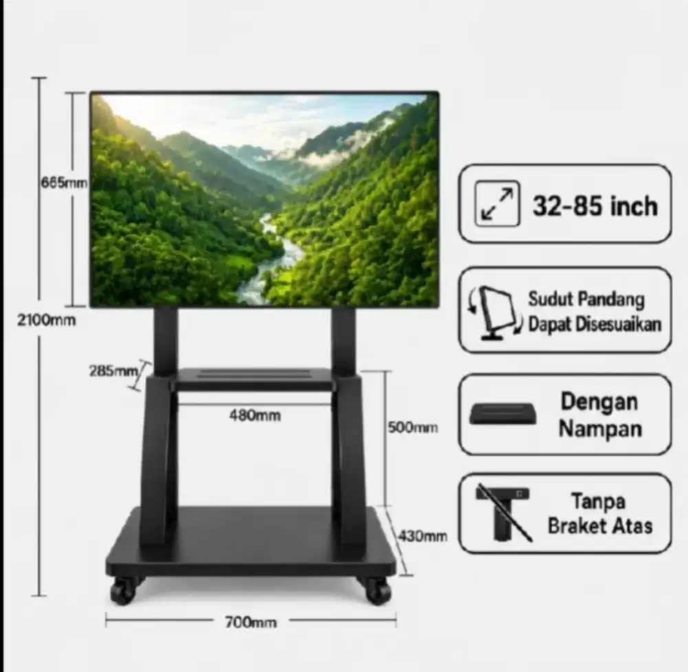 Stand bracket tv 32-75 inch