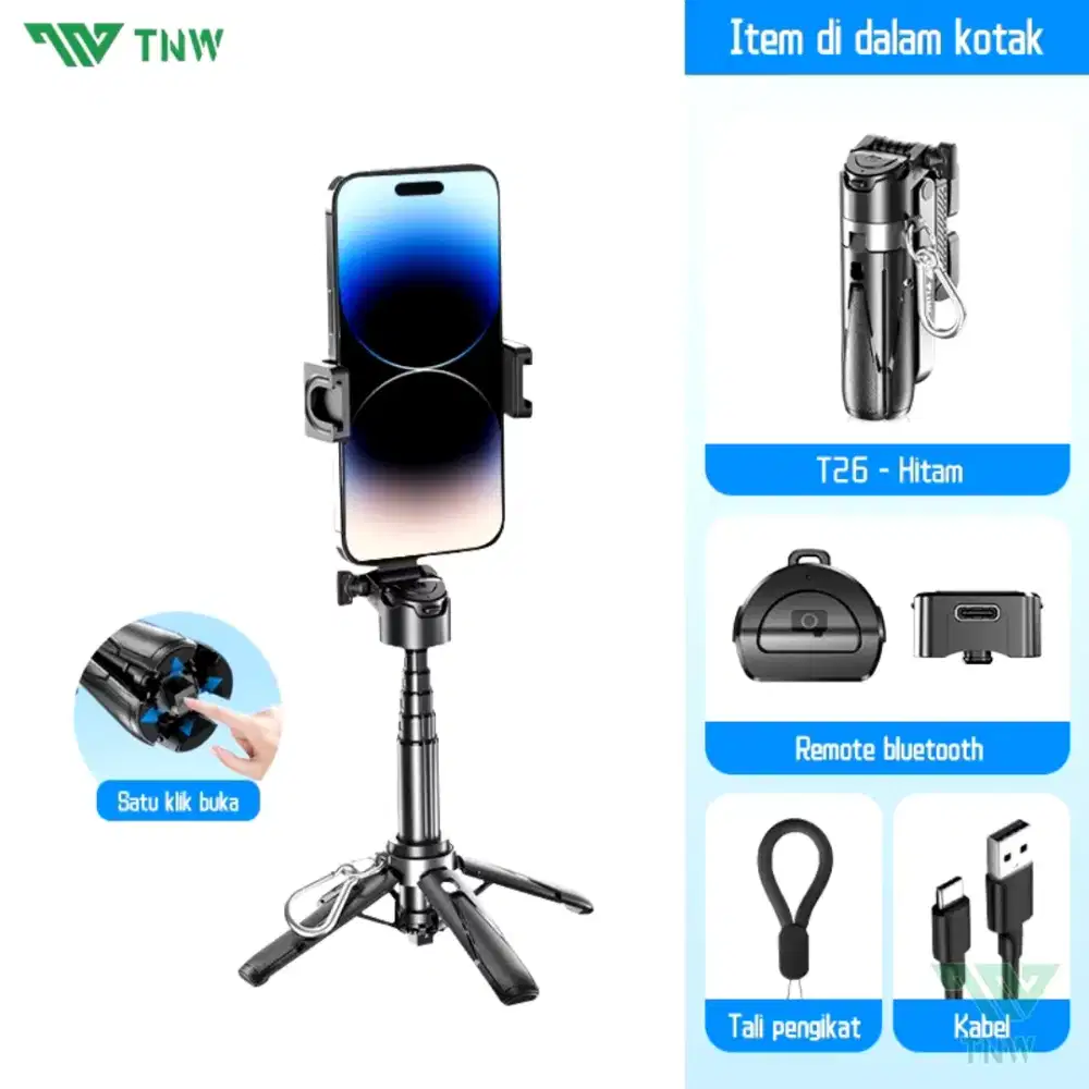 TNW T26 Mini Tongsis Expendable Grip Tripod 3 in 1