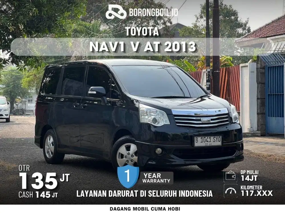 LOW KM TOYOTA NAV1 V 2.0 AT 2013 HITAM ISTIMEWA PAJAK PANJANG