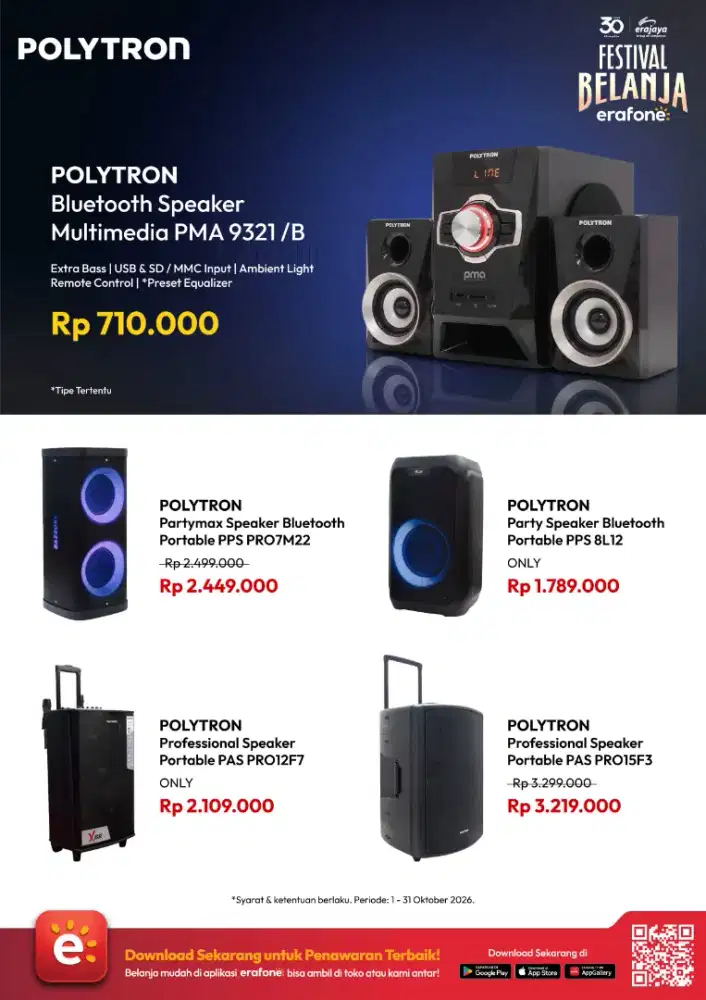 SPEAKER POLYTRON CICILAN ATAU CASH