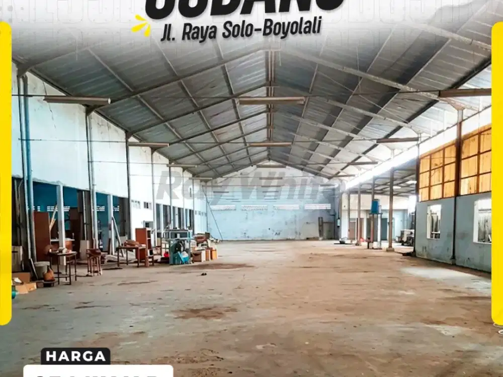 Dijual Gudang 3.600m² Akses kontener di Jl Raya Solo - Boyolali 25Milyar