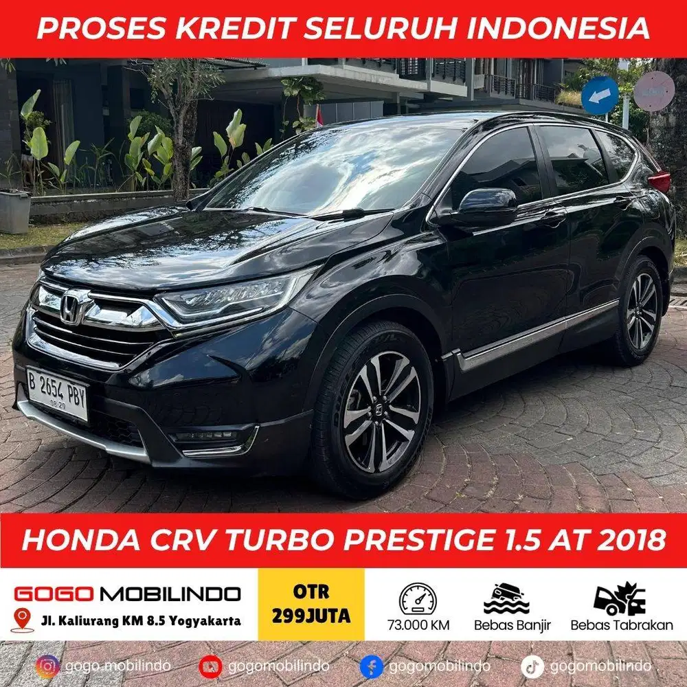 HONDA CRV TURBO PRESTIGE 1.5 AT 2018 HITAM PEMAKAIAN 2019