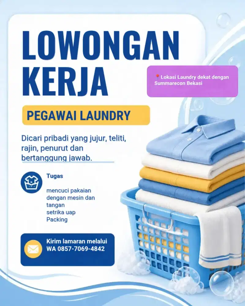 Lowongan kerja laundry