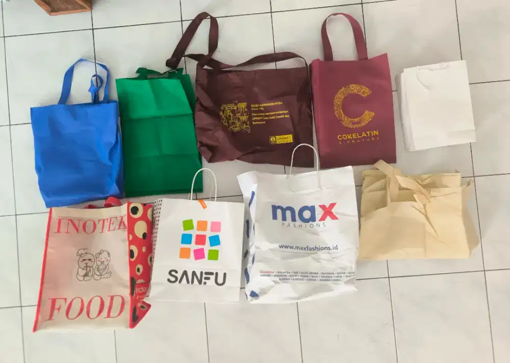 Kantong Belanja Kain dan Kertas