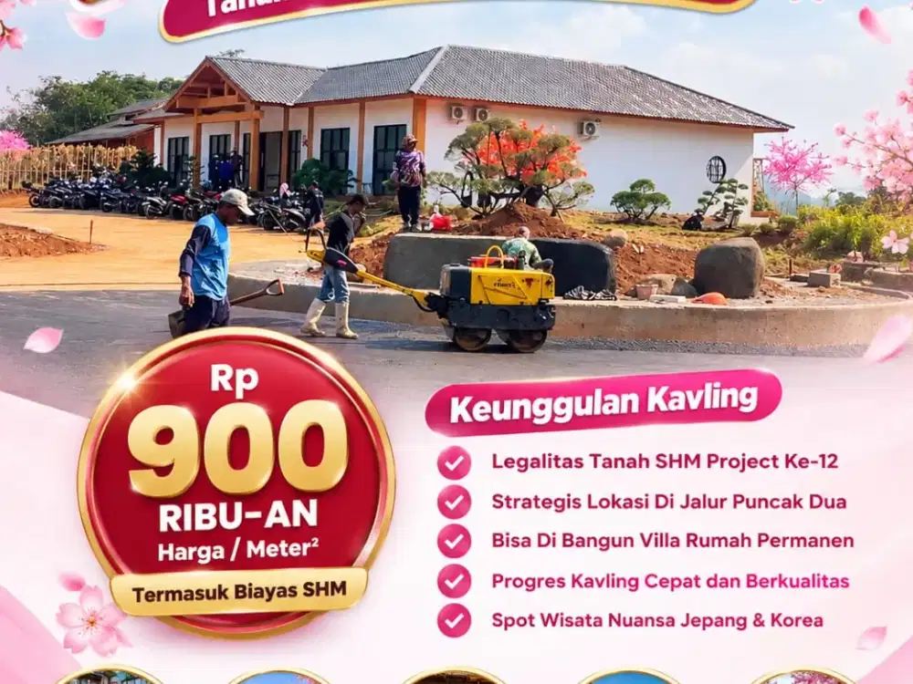 Tanah Kavling lengkap dengan SHM The Hanami Rivera-Kabupaten Bogor