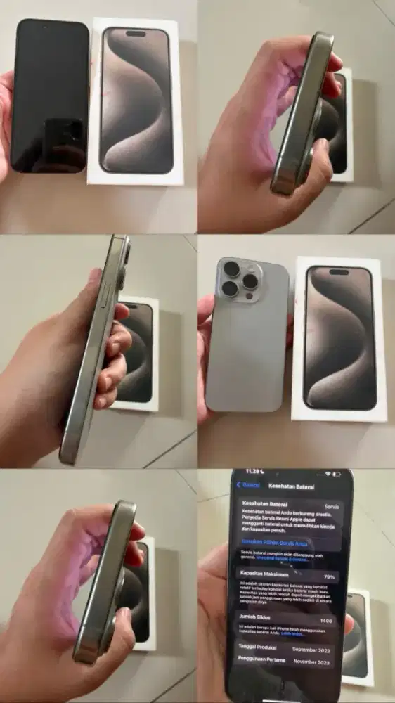 Iphone 15 Pro 128 IBOX Free Casing Loly Poly ORI Istimewa Sangat Mulus