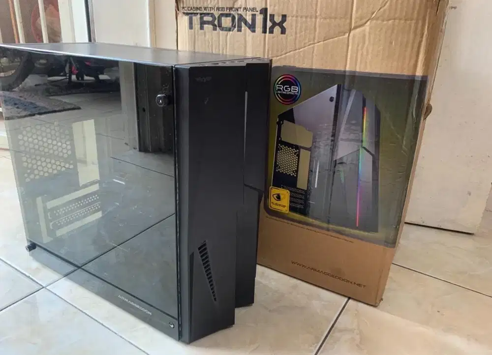 Casing Armageddon TRON 1X & PSU ENLIGHT 400w 80+ Bronze
