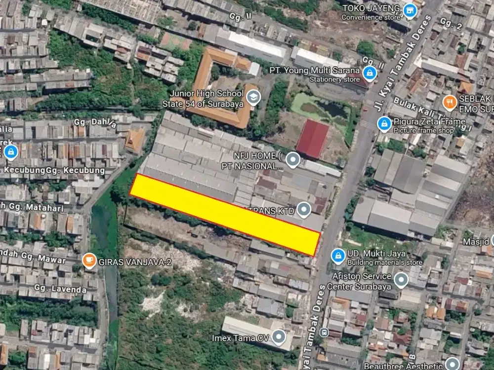 Tanah Kyai Tambak Deres Row Jalan 25 meter Bonus Gudang
