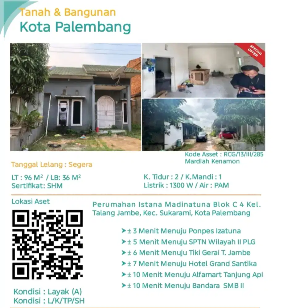 Dijual Lelang Tanah & Bangunan