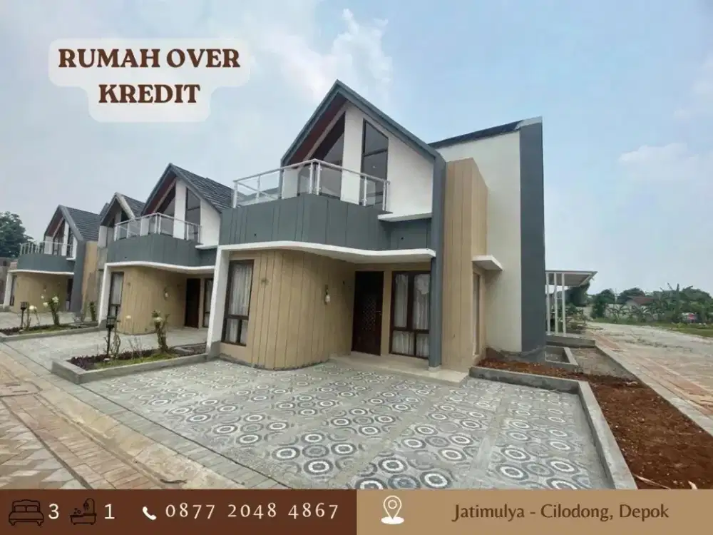 Rumah 2LT Mezzanine LT108 OVER KREDIT 69JT Nempel GDC Depok